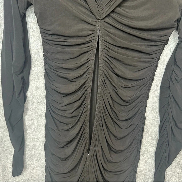 A.L.C. Black Marie Ruched Jersey Dress. Sz: M - Picture 10 of 15